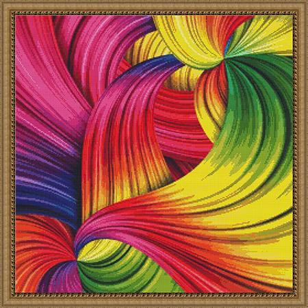 Rainbow Twirl Cross Stitch Pattern / Stitchx Craft Designs