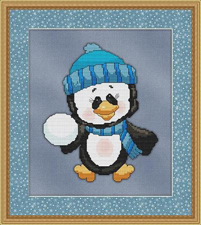Snowball Toss Winter Penguin / Stitchx Craft Designs