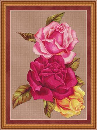 Rose Trio Cross Stitch Pattern / Stitchx Craft Designs