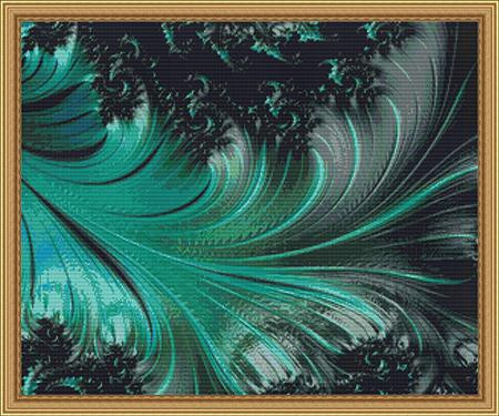 Ocean Dance Fractal Cross Stitch / Stitchx Craft Designs