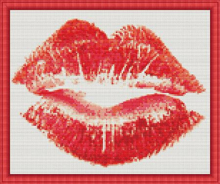 Lips Cross Stitch / Stitchx Craft Designs