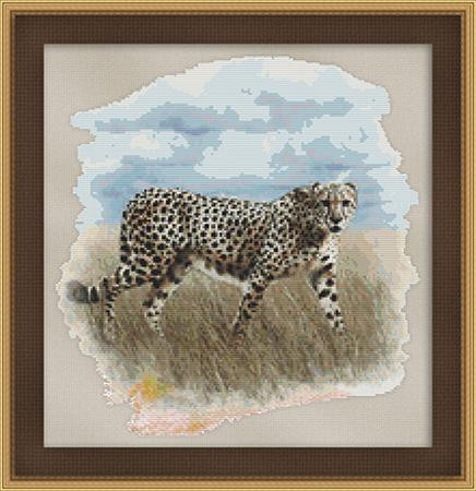 Cheetah Watercolor Cross Stitch Pattern / Stitchx Craft Designs