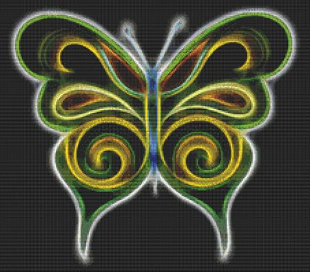 Neon Butterfly Cross Stitch Pattern / Stitchx Craft Designs