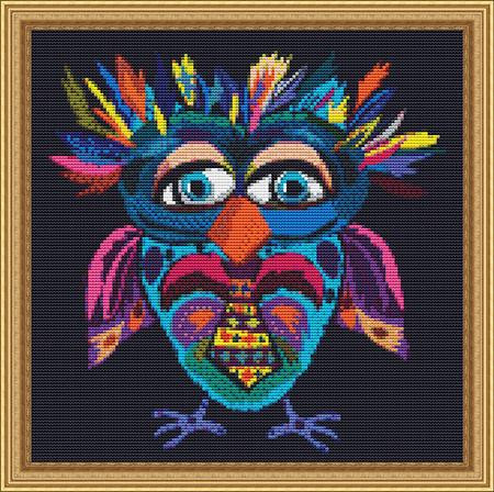 Neon Owl Cross Stitch Pattern / Stitchx Craft Designs
