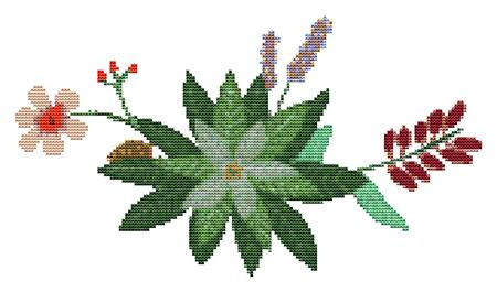Vintage Flower (No. 1) Cross Stitch / Stitchx Craft Designs