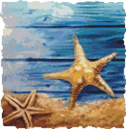 Starfish Pair Cross Stitch / Stitchx Craft Designs