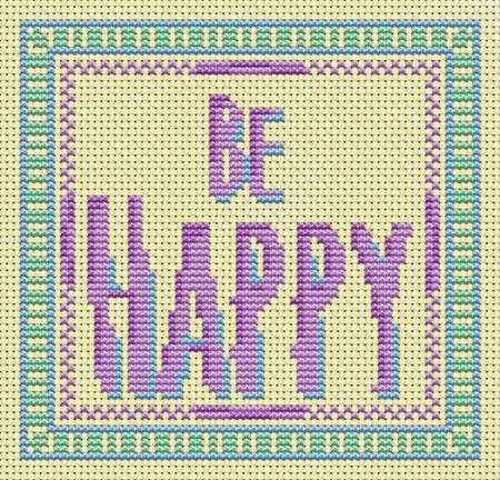 Be Happy Cross Stitch Pattern / Stitchx Craft Designs