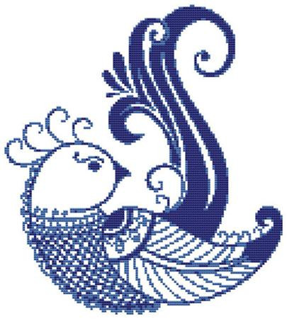 Elegant Bird No. 1 Cross Stitch Pattern / Stitchx Craft Designs