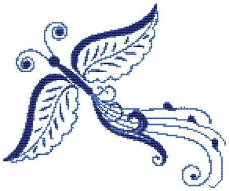 Elegant Butterfly No. 4 Cross Stitch Pattern / Stitchx Craft Designs