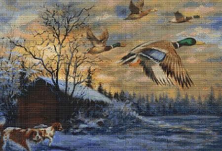 Ducks In Flight Cross Stitch Pattern / Stitchx Craft Designs
