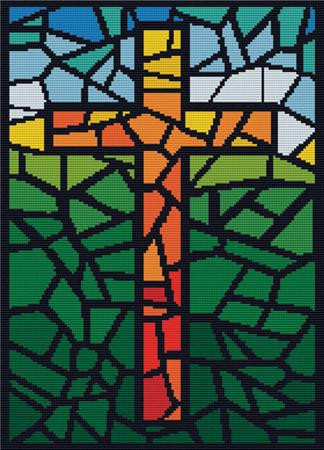 Stained Glass Cross - Cross Stitch Pattern / Stitchx Craft Designs
