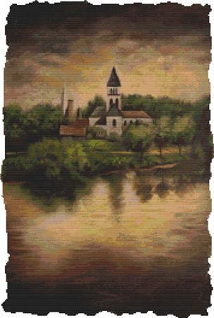 Lakeside Church Cross Stitch Pattern / Stitchx Craft Designs