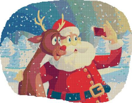 Santa Selfie Cross Stitch Pattern / Stitchx Craft Designs