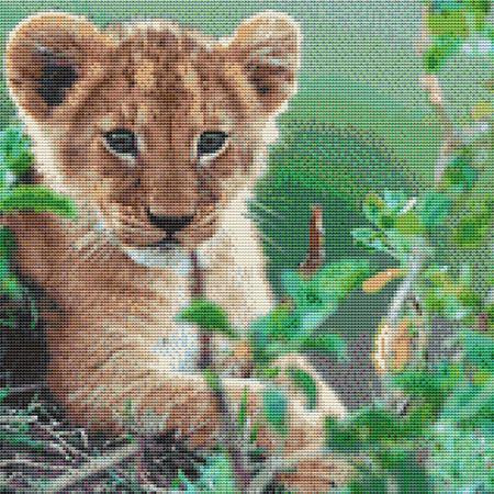 Lion Cub In Grass Cross Stitch Pattern / Stitchx Craft Designs