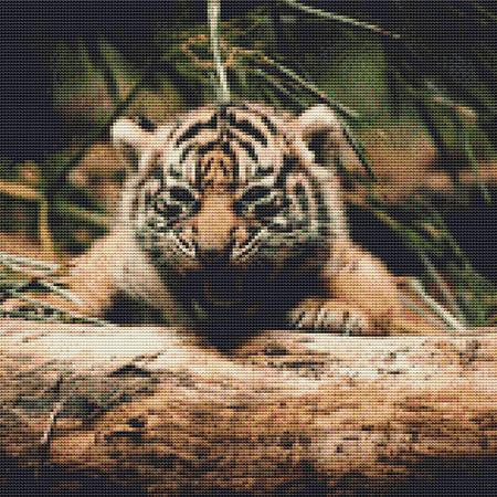 Resting Tiger Cub Cross Stitch Pattern / Stitchx Craft Designs