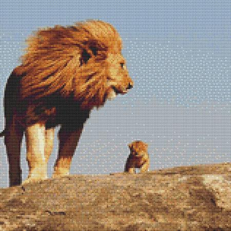 Lion And Cub Cross Stitch Pattern / Stitchx Craft Designs