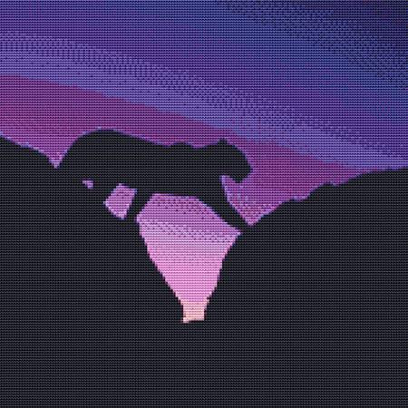 Purple Sky Silhouette / Stitchx Craft Designs