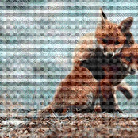 Two Cuddling Foxes Cross Stitch Pattern / Stitchx Craft Designs