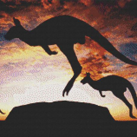 Leaping Kangaroos Cross Stitch Pattern / Stitchx Craft Designs
