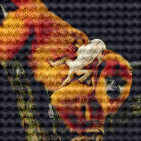 Orange Monkey Cross Stitch Pattern / Stitchx Craft Designs