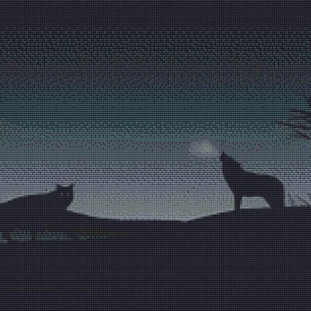 Howling Wolves Cross Stitch Pattern / Stitchx Craft Designs