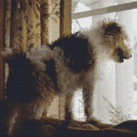 Dog Staring Out A Window Cross Stitch Pattern / Stitchx Craft Designs