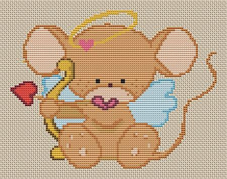 Valentine Mouse 4 Cross Stitch Pattern / Stitchx Craft Designs