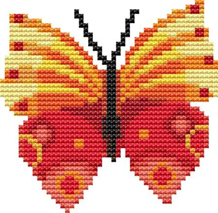 Summer Butterfly 3 Cross Stitch / Stitchx Craft Designs