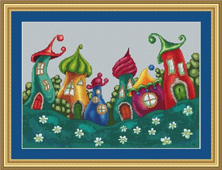 Enchanted Village Cross Stitch / Stitchx Craft Designs
