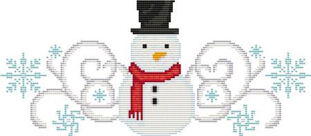 Snowman Banner Cross Stitch Pattern / Stitchx Craft Designs