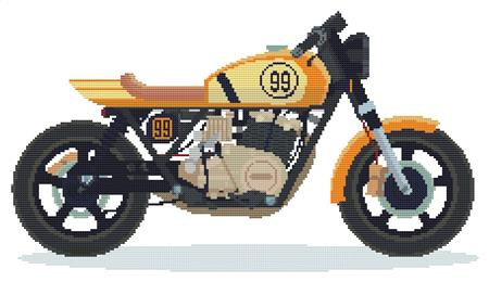 Vroom Motorcycle Cross Stitch Pattern / Stitchx Craft Designs