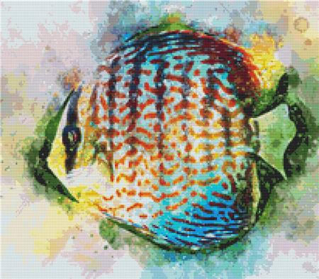 Watercolor Discus Cross Stitch Pattern / Stitchx Craft Designs