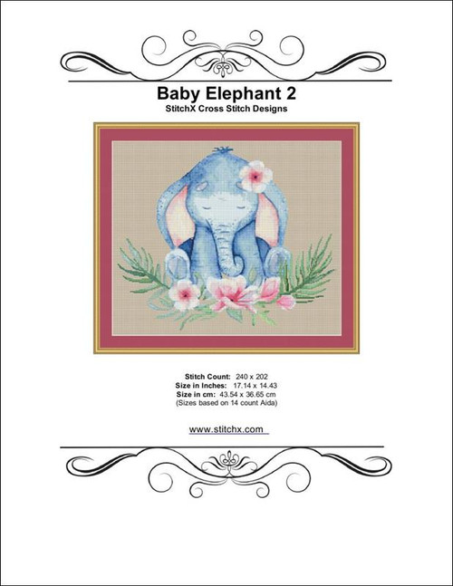 Baby Elephant 2 Cross Stitch Pattern / Stitchx Craft Designs