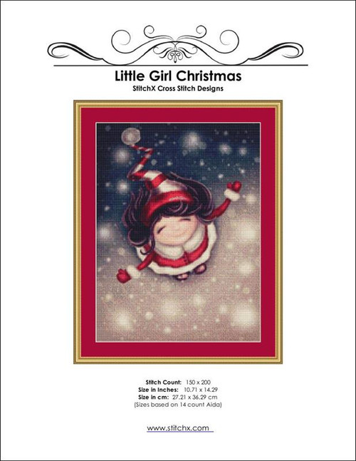 Little Girl Christmas Cross Stitch Pattern / Stitchx Craft Designs