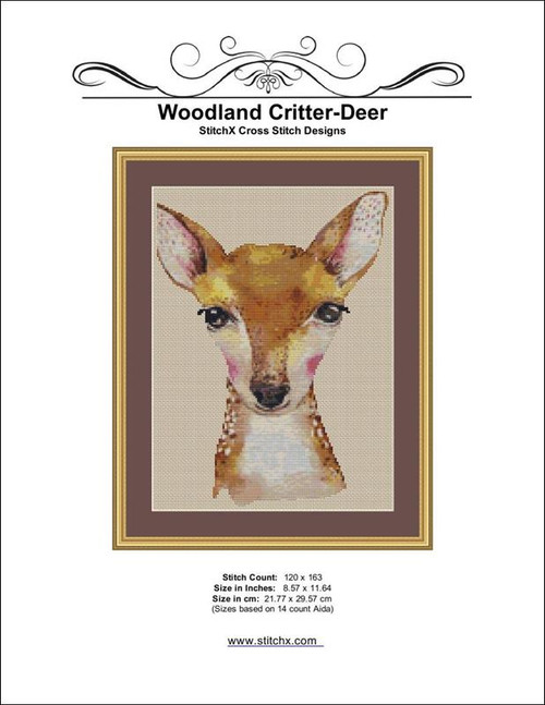 Woodland Critter - Deer Cross Stitch Pattern / Stitchx Craft Designs