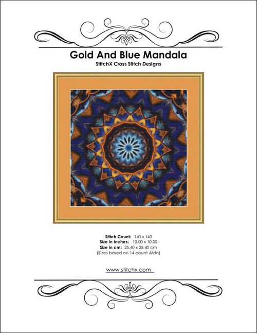 Gold And Blue Mandala / Stitchx Craft Designs