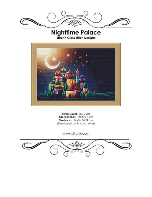 Nighttime Palace Cross Stitch Pattern / Stitchx Craft Designs
