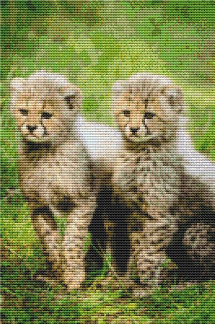 Pair Of Baby Cheetahs Cross Stitch Pattern / Stitchx Craft Designs