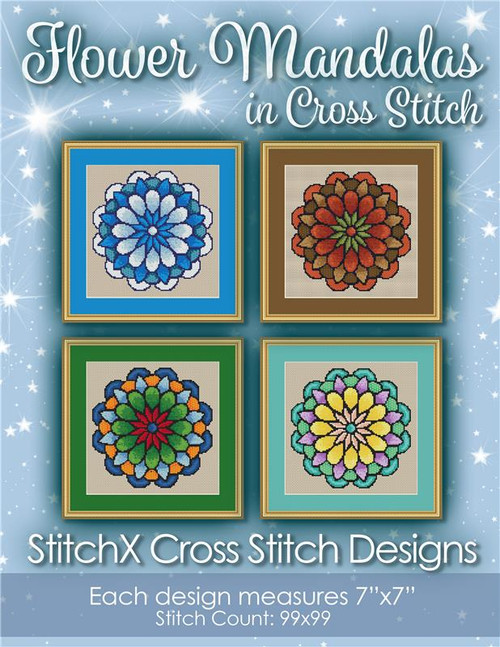 Seasonal Flower Mandalas - Collection Of 4 Cross Stitch Mandalas / Stitchx Craft Designs