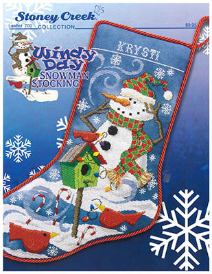 Windy Day Snowman Stocking / Stoney Creek
