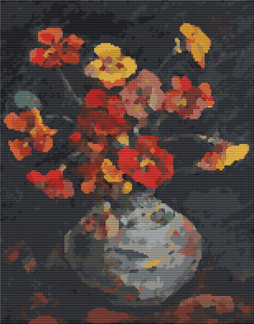 Vase With Petunias / The Art Of Stitch