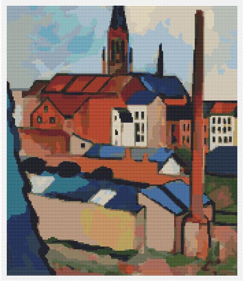 St. Mary's With Houses And Chimney / The Art Of Stitch