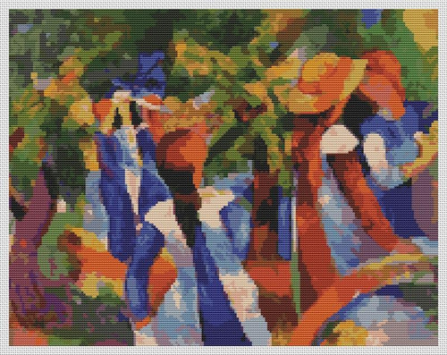 Girl Under The Trees / The Art Of Stitch
