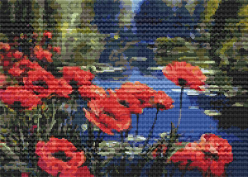 Poppies By The Pond / The Art Of Stitch