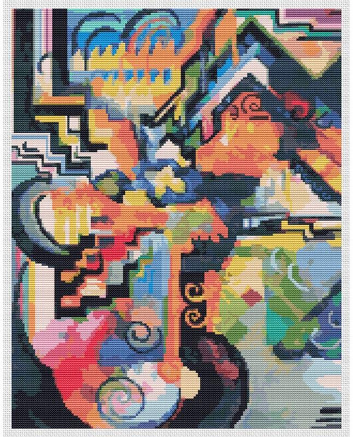 Colored Composition Homage To Johann Sebastian Bach / The Art Of Stitch