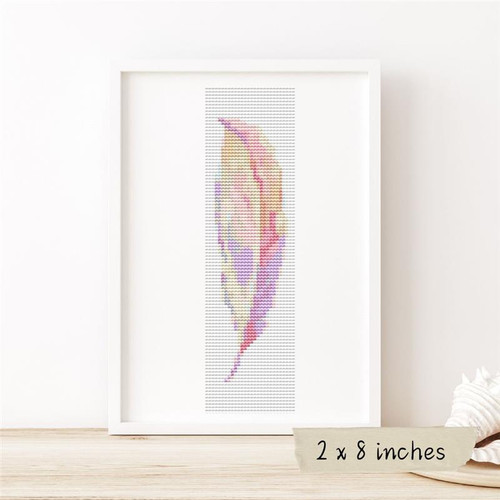 Pastel Feather (Bookmark Chart) / The Art Of Stitch