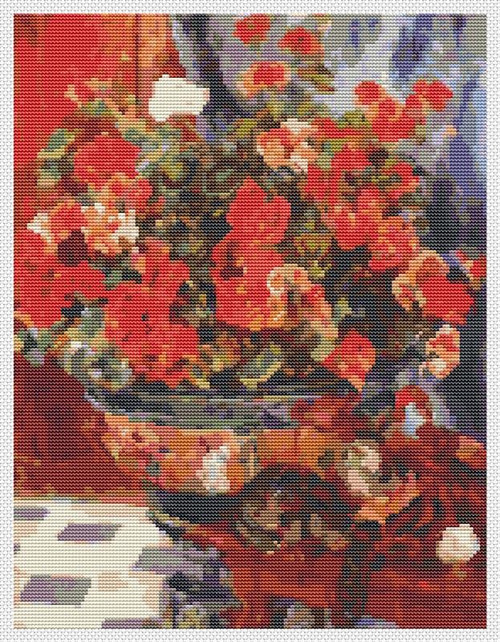 Geraniums And Cats / The Art Of Stitch