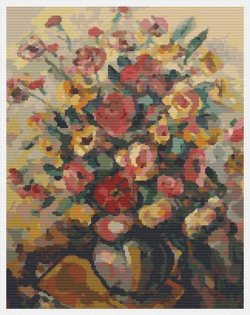 Vase With Flowers / The Art Of Stitch