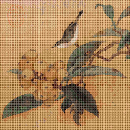 Loquats And Mountain Bird / The Art Of Stitch