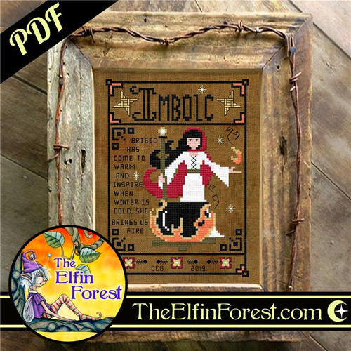 Imbolc Mid - Winter Cross Stitch Pattern / The Elfin Forest